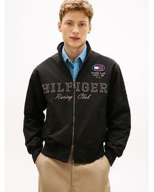 Tommy Hilfiger Logo Embroidery Racing Jacket - Black