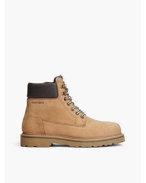 Tommy Hilfiger Tommy Jeans Archive Leather Warm Lined Boots - Natural