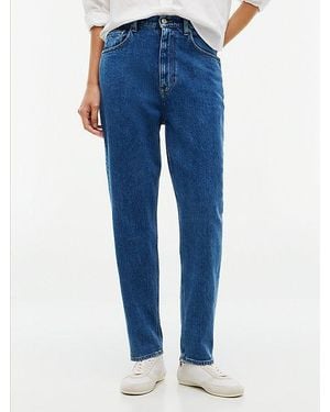 Tommy Hilfiger Ultra High Rise Tapered Mom Jeans - Blue