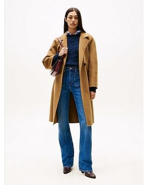 Tommy Hilfiger High Rise Bootcut Jeans Met Opgezette Zakken - Blauw