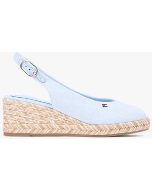 Tommy Hilfiger Hemp Slingback Wedge Espadrilles - White