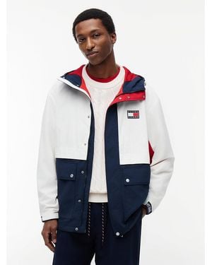 Tommy Hilfiger Logo Regatta Relaxed Ripstop Windbreaker - Blue