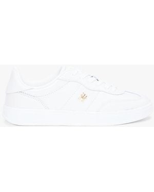 Tommy Hilfiger Th Monogram Metallic Trainers With Leather - White