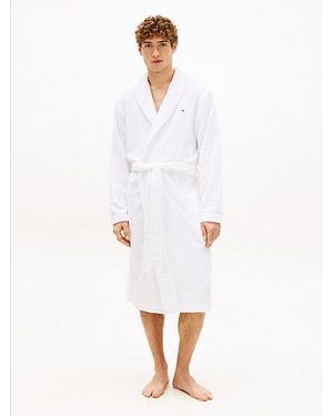 Tommy Hilfiger Th Original Shawl Collar Towelling Robe - White