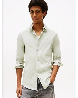 Tommy Hilfiger Slim Fit Popeline-Hemd - Weiß