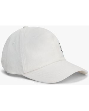 Tommy Hilfiger Casquette En Pur Lin À Logo Brodé - Blanc