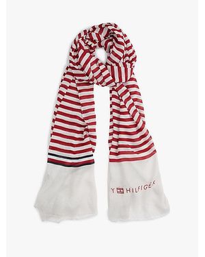 Tommy Hilfiger Pañuelo Essential Con Logo - Rojo