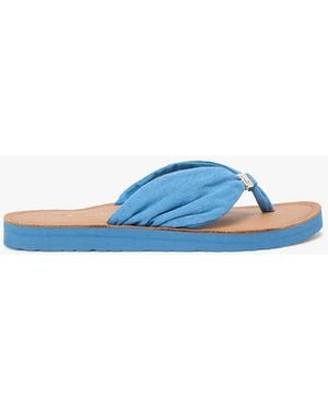 Tommy Hilfiger Th Monogram Plaque Hemp Flip-Flops - Blue
