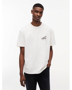 Tommy Hilfiger Back Graphic Textured Relaxed T-Shirt - White