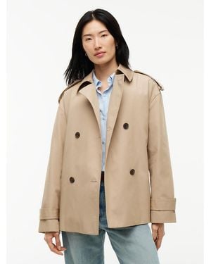 Tommy Hilfiger Water Repellent Relaxed Short Trench Coat - Natural