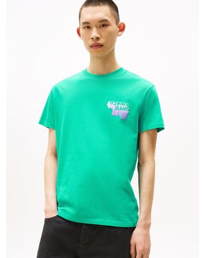 Tommy Hilfiger Stack Logo Back Graphic T-shirt - Green
