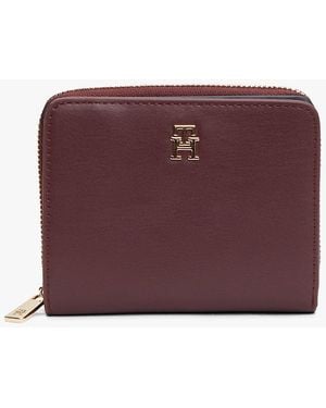 Tommy Hilfiger Hilfiger Icon Zip-Around Flap Wallet - Purple