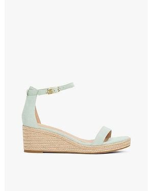 Tommy Hilfiger Espadrille Aus Wildleder Mit Keilabsatz - Weiß