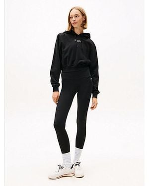 Tommy Hilfiger Lange Leggings Mit Metallic-Logo - Schwarz