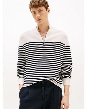 Tommy Hilfiger Jersey Texturizado Con Cremallera - Multicolor