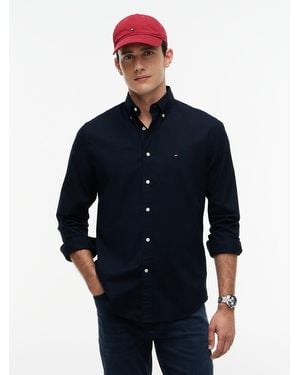 Tommy Hilfiger Th Flex Regular Fit Poplin Shirt - Blue