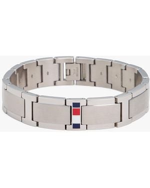 Tommy Hilfiger Bracciale A Maglie Piatte - Bianco