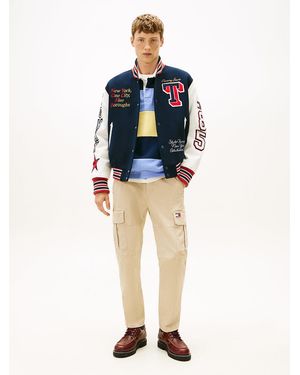 Tommy Hilfiger Sonny Tapered Canvas Cargo Trousers - Blue