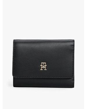 Tommy Hilfiger Cartera Trifold Con Monograma Th - Negro