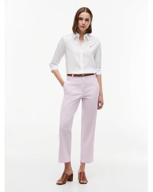 Tommy Hilfiger Washed Slim Straight Leg Chinos - Pink
