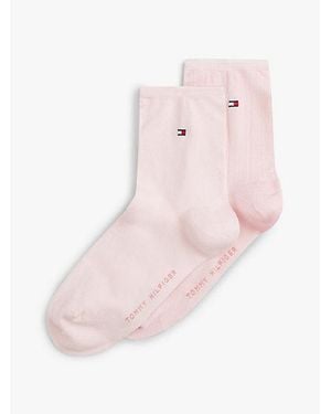 Tommy Hilfiger Pack De 2 Pares De Calcetines De Caña Baja Brillantes - Rosa
