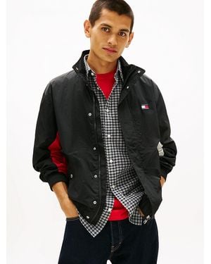 Tommy Hilfiger Flag Badge Back Logo Water Repellent Jacket - Black