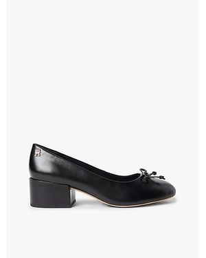 Tommy Hilfiger Mary Jane Aus Leder Mit Blockabsatz - Schwarz