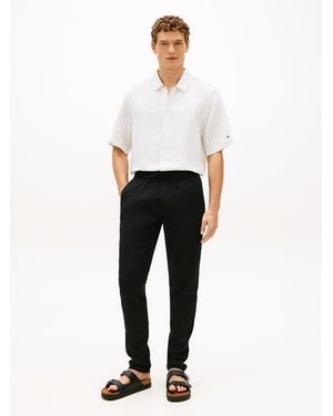 Tommy Hilfiger Harlem Tapered Leg Linen Blend Chinos - White
