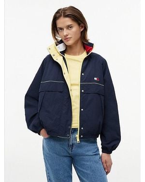 Tommy Hilfiger Cortavientos Oversize De Regata Resistente Al Agua - Azul