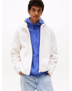 Tommy Hilfiger Sweat Décontracté Tommy Badge Zippé Polaire - Bleu
