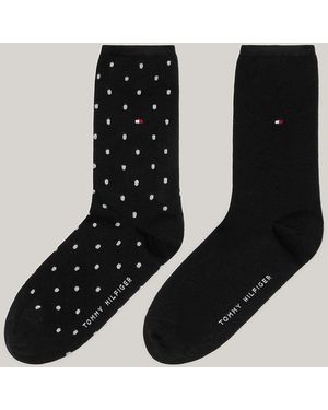 Tommy Hilfiger 2-pack Polka Dot Socks - Black