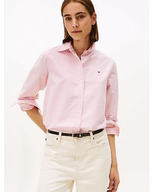 Tommy Hilfiger Camisa De Tejido Oxford De Corte Amplio - Rosa