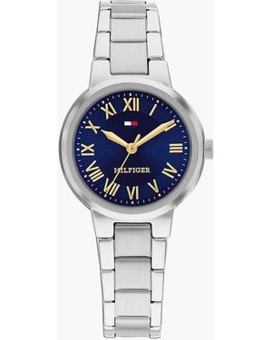 Tommy Hilfiger Dial Stainless Steel Chain-Link Watch - Blue
