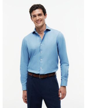 Tommy Hilfiger New York Label Slim Fit Denim Shirt - Blue