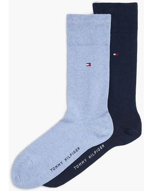 Tommy Hilfiger 2-pack Flag Embroidery Socks - Blue