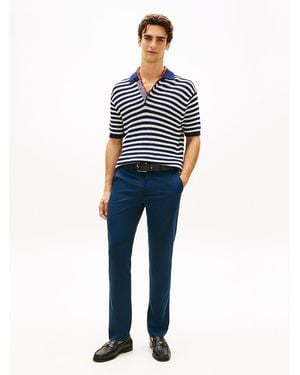Tommy Hilfiger New York Label Denton Straight Leg Chinos - Blue