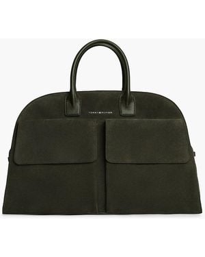 Tommy Hilfiger Sac Duffle En Daim À Logo En Métal - Vert