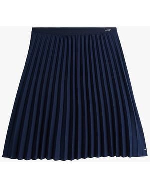 Tommy Hilfiger Curve Pleated Midi Skirt - Blue