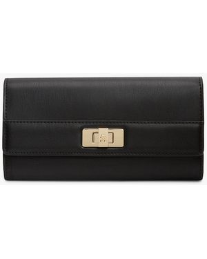Tommy Hilfiger Modern Th Monogram Turn Lock Wallet - Black