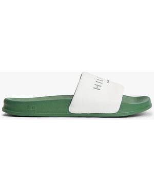 Tommy Hilfiger Logo Pool Slides - Green