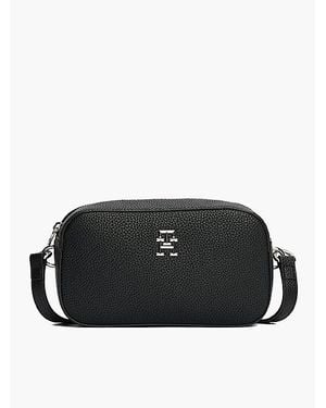 Tommy Hilfiger Th Emblem Crossbody-Cameratas - Zwart