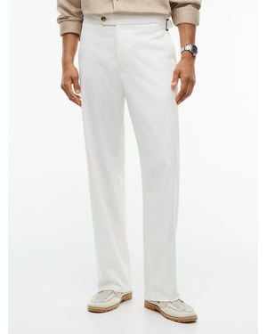 Tommy Hilfiger New York Label Relaxed Twill Trousers - White