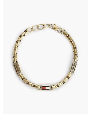 Tommy Hilfiger Vergoldetes Gliederarmband Mit Flag - Mettallic