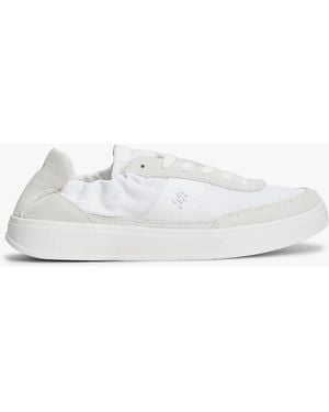 Tommy Hilfiger Suede Scrunch Back Trainers - White