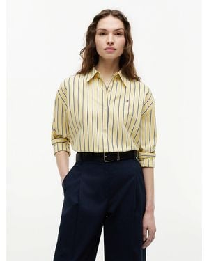 Tommy Hilfiger Boxy Fit Poplin Shirt - Blue