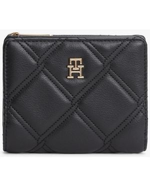 Tommy Hilfiger Quilted Th Monogram Bifold Wallet - Black