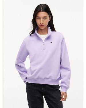 Tommy Hilfiger Tjw Reg S Flag 1/4 Zip - Morado