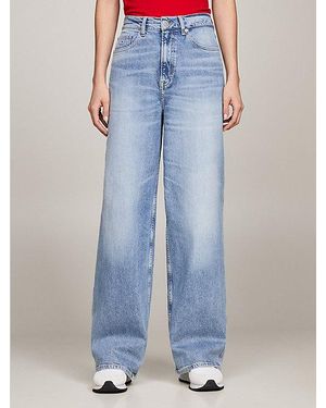 Tommy Hilfiger Claire High Rise Jeans Met Wijde Fit - Blauw