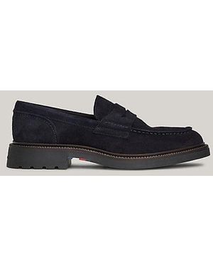 Tommy Hilfiger Suède Lichtgewicht Loafer - Blauw