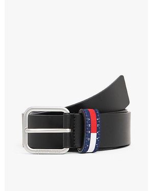 Tommy Hilfiger Ryan Ledergürtel Mit Logo Auf Gürtelschlaufe - Schwarz